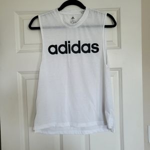 Adidas Women Muscle Tank Sleeveless S White
